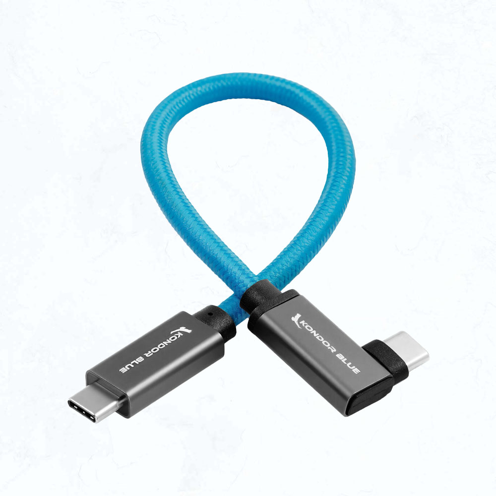 Kondor Blue Right-Angle USB-C 3.1 Gen 2 Cable (8,5, Kondor Blue) Kondor Blue Right-Angle USB-C 3.1 Gen 2 Cable (8,5, Kondor Blue)